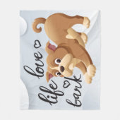 ベビーブランケット – 犬 フリースブランケット (正面)