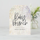 ベビーブランチのシャワーパーティーグリッター輝く上品 (スタンド正面)