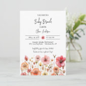 ベビーブランチのシャワーワイルドフラワー 招待状 (スタンド正面)