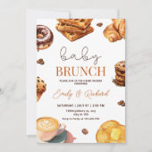ベビーブランチニュートラルベビーシャワー招待状朝食 招待状 (正面)