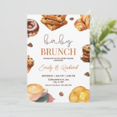 ベビーブランチニュートラルベビーシャワー招待状朝食 招待状 (スタンド正面)