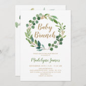 ベビーブランチ招待状カード 招待状 (正面/裏面)