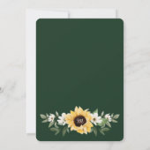 ベビーブランチ水色ひまわり赤ちゃんシャワー 招待状 (裏面)