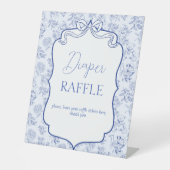 ベビーブランチ青トイルリボンおむつラッフル徴候 台座サイン (正面)