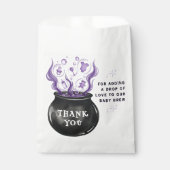 ベビーブリューウィッチカルドロンハロウィーンベイビーシャワー フェイバーバッグ (正面)