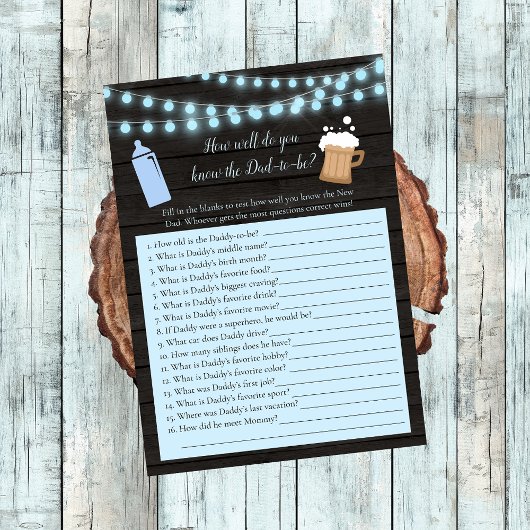 ベビーブルイングブルー、パパを知っ最高のている 招待状