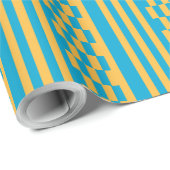 ベビーブルーとイエローエレガンス ラッピングペーパー (ロールコーナー)