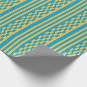 ベビーブルーとイエローエレガンス ラッピングペーパー (角)