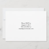 ベビーブルーとシルバーの装飾的な結婚式後 招待状 (裏面)