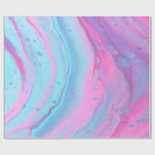 ベビーブルーとピンクパステル絵を描ミックス ラッピングペーパー (フラット)