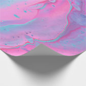 ベビーブルーとピンクパステル絵を描ミックス ラッピングペーパー (角)