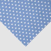 ベビーブルーとホワイトのハート |カスタム 薄葉紙 (詳細)