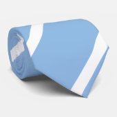 ベビーブルーとホワイトカスタムレジメンストライプタル ネクタイ (ロール)