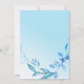 ベビーブルーとホワイトシンプル結婚式招待状 シーズンカード (裏面)