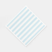 ベビーブルーとホワイトストライプの紙ナプキン スタンダードランチョンナプキン (角)