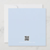 ベビーブルーと金ゴールドプリンスベビーシャワー 招待状 (裏面)