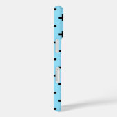 ベビーブルーに黒いポルカが交差 Case-Mate iPhoneケース (裏面 / 右)