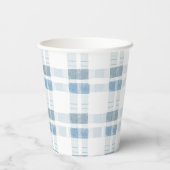 ベビーブルーのストライプチェック柄 紙コップ (裏面)