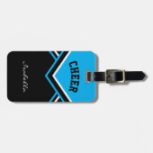 ベビーブルーのチアリーダー服 ラゲッジタグ (正面横)