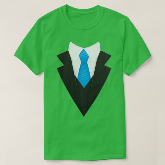 ベビーブルーのネクタイ フォーマルウェア Tシャツ (デザイン正面)