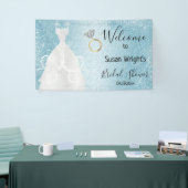 ベビーブルーの中のブライダルシャワー 横断幕 (トレードショー)