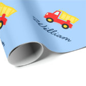 ベビーブルーの包装紙とトイダンプトラック ラッピングペーパー (ロールコーナー)