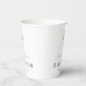 ベビーブルーの台本の宗教的クロスボーイバプテスマ 紙コップ