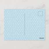 ベビーブルーの星 | ユニークなお礼のカード ポストカード (裏面)