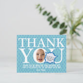 ベビーブルーの星 | ユニークな感謝カード ポストカード (スタンド正面)