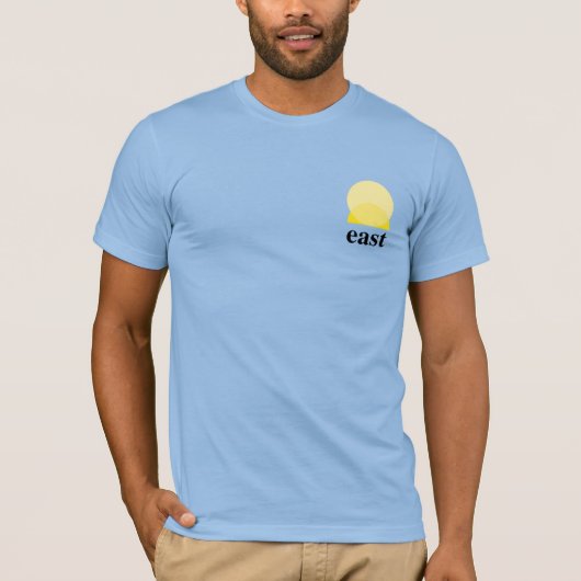 ベビーブルーの男のTシャツ Tシャツ (正面)