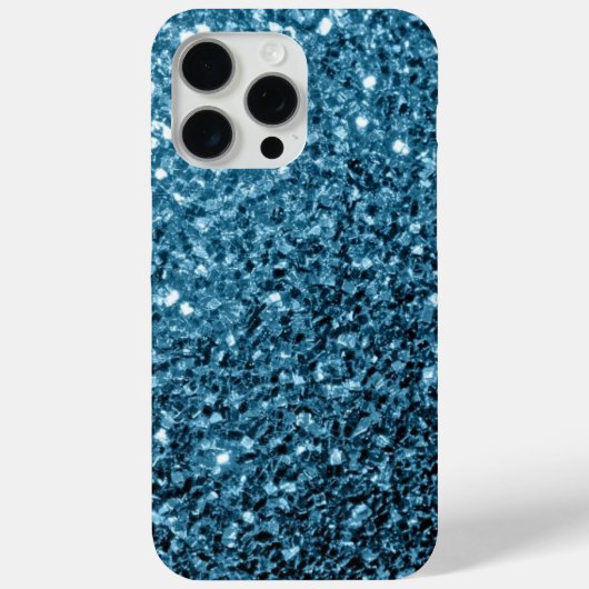 ベビーブルーの疑似ラメスパークル Case-Mate iPhoneケース (裏面)