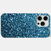 ベビーブルーの疑似ラメスパークル Case-Mate iPhoneケース (裏面 (横))