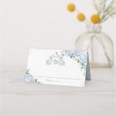 ベビーブルーの花のプリンセスの馬車 キンセアニエラ 16 プレイスカード (裏面)