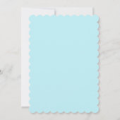 ベビーブルーの誕生日パーティー招待状 セーブザデート (裏面)