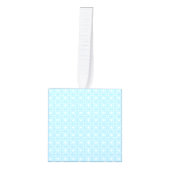 ベビーブルーの雪片 キューブオーナメント (正面)