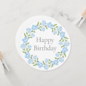 ベビーブルーアイズウォーターカラーフローラリースカード カード (正面/裏面インサイチュ)