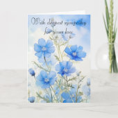 ベビーブルーアイズウォーターカラー最も深い悔やみや弔慰 カード (正面)