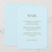 ベビーブルーイニシャルボーイ誕生 案内状 (正面/裏面)