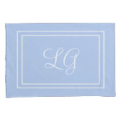 ベビーブルーイニシャル 枕カバー (正面右)