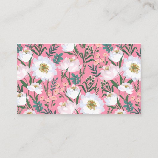 ベビーブルーイングピンクフローラティーオムツラッフルチケット エンクロージャーカード (裏面)