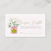 ベビーブルーイングピンクフローラティーオムツラッフルチケット エンクロージャーカード (正面)