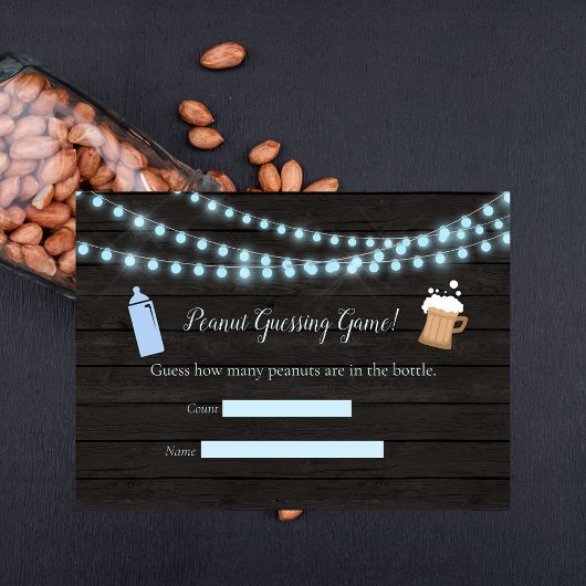 ベビーブルーイングブルー推量ゲーム赤ちゃんシャワー エンクロージャーカード