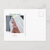 ベビーブルーウィンターオネダーランド招待状ポストカード 案内ポストカード (裏面)