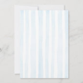 ベビーブルーウォーターカラーバプテスマ 招待状 (裏面)