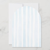 ベビーブルーウォーター色ストライプ招待状 招待状 (裏面)