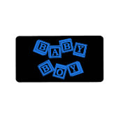 ベビーブルーウッドアルファベットキューブブロック ラベル (正面)