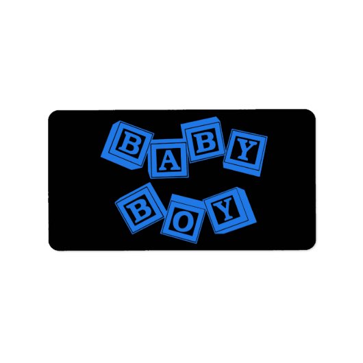 ベビーブルーウッドアルファベットキューブブロック ラベル (正面)