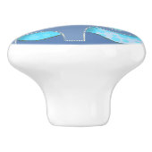 ベビーブルーエレファントアンドフラワー子供部屋 セラミックノブ (側面)