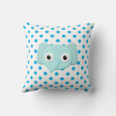 ベビーブルーエレファント水玉模様 クッション (裏面)