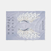 ベビーブルーエンジェルウィング月刊マイルストーン フリースブランケット (正面(横))